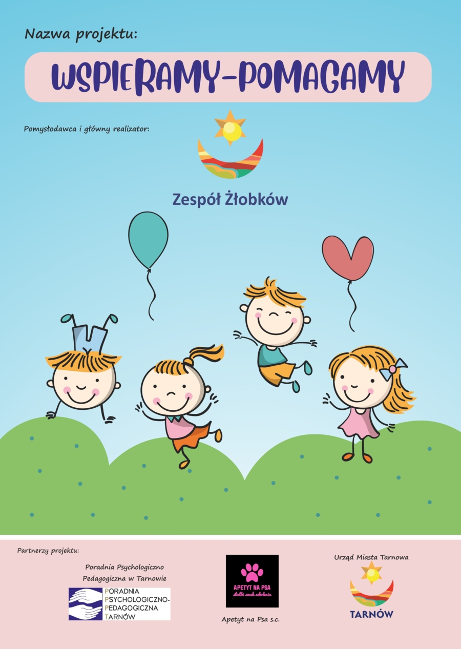 Plakat projektu "Wspieramy-Pomagamy"